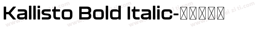 Kallisto Bold Italic字体转换